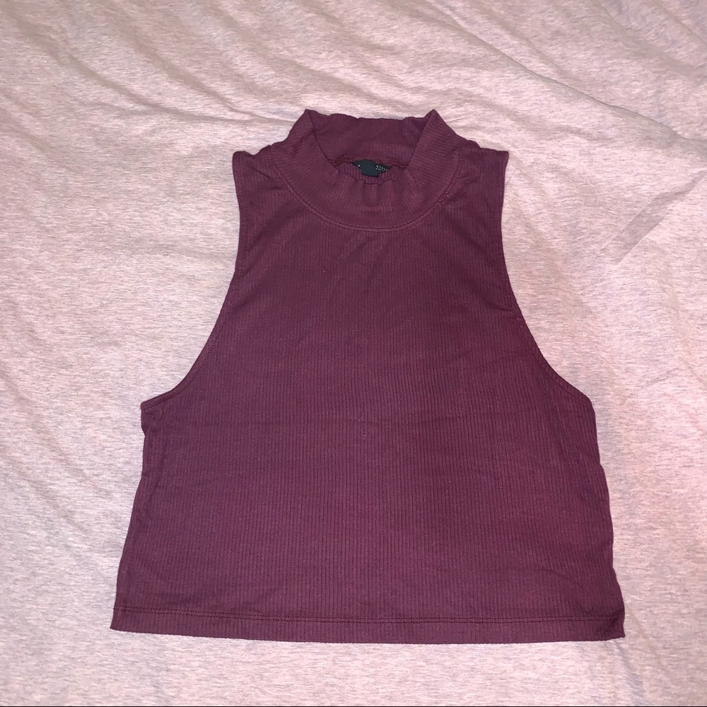 AEROPOSTALE PURPLE HALTER NECK CROP TOP SIZE XL